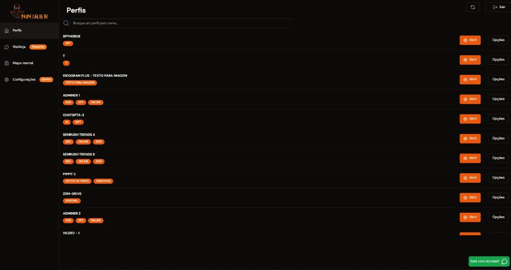 Perfil de Ferramentas 5