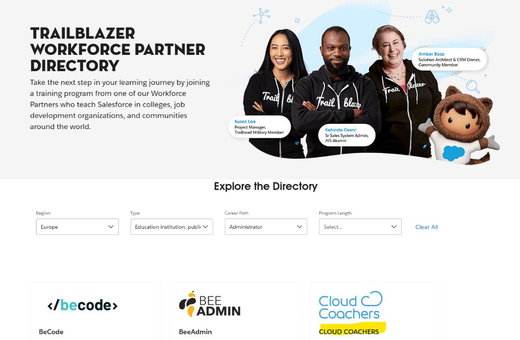 Directory Trailblazer Workforce Partner Salesforce