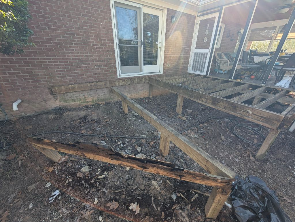Before construction Durham deck