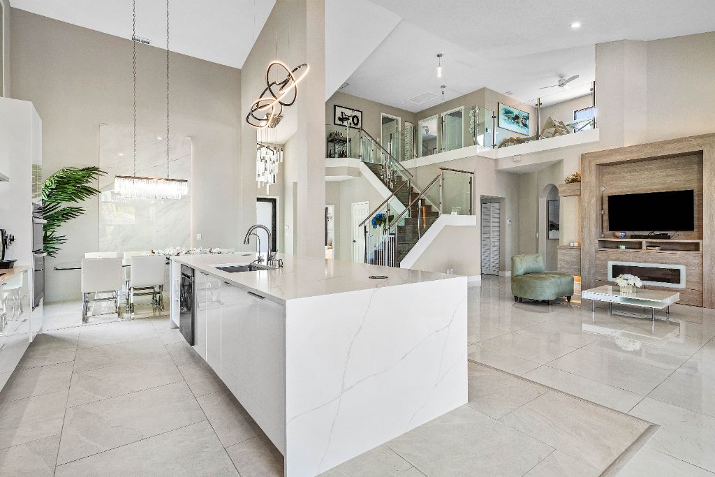 Interior kitchen and living area