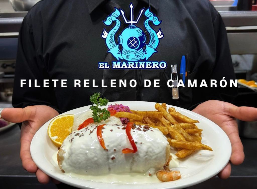 Filete Relleno de Camarón - Platillo Gourmet El Marinero