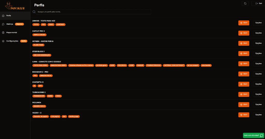 Perfil de Ferramentas 11