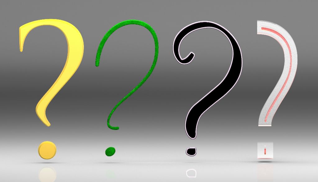 Question marks representing the need to question our plastic consumption