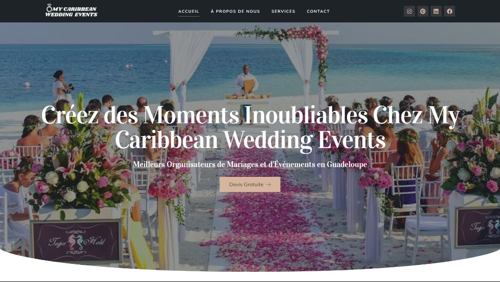 My Caribbean Wedding Events - Site Vitrine