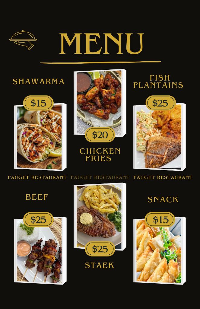 OKAM SERVICES FOOD Menu
