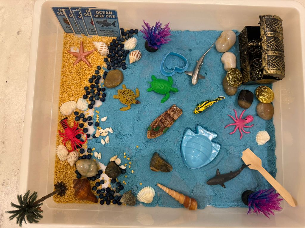Construction Theme Sensory Bin