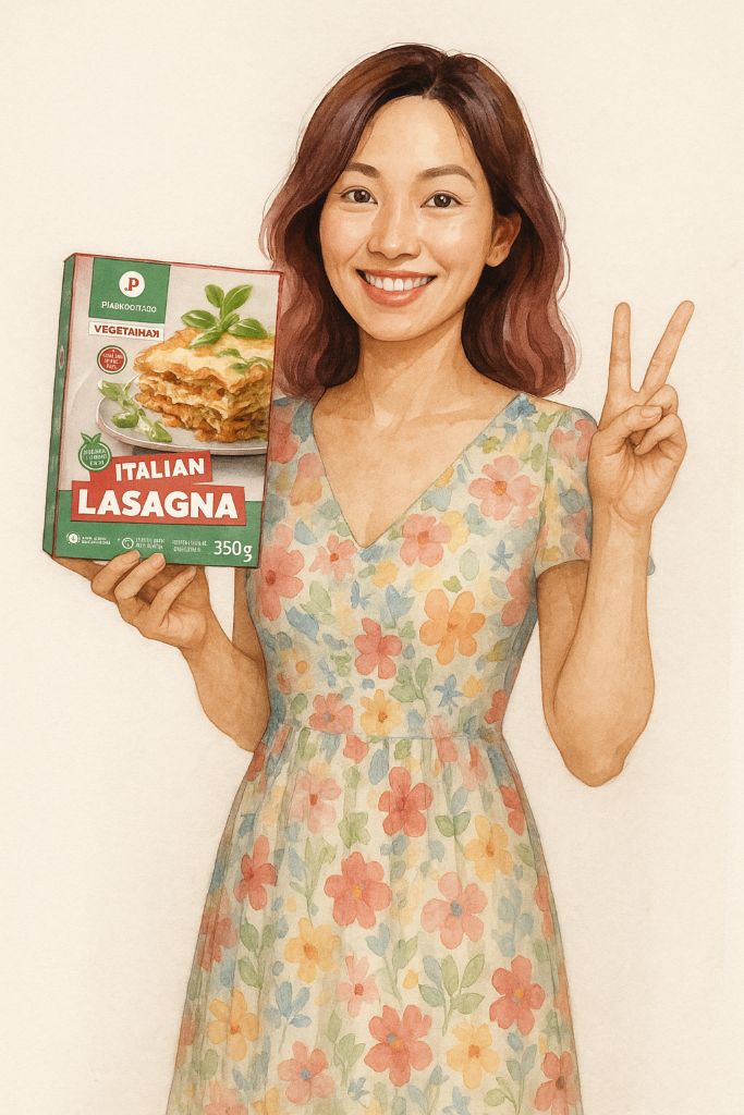 Customer with Lasagna