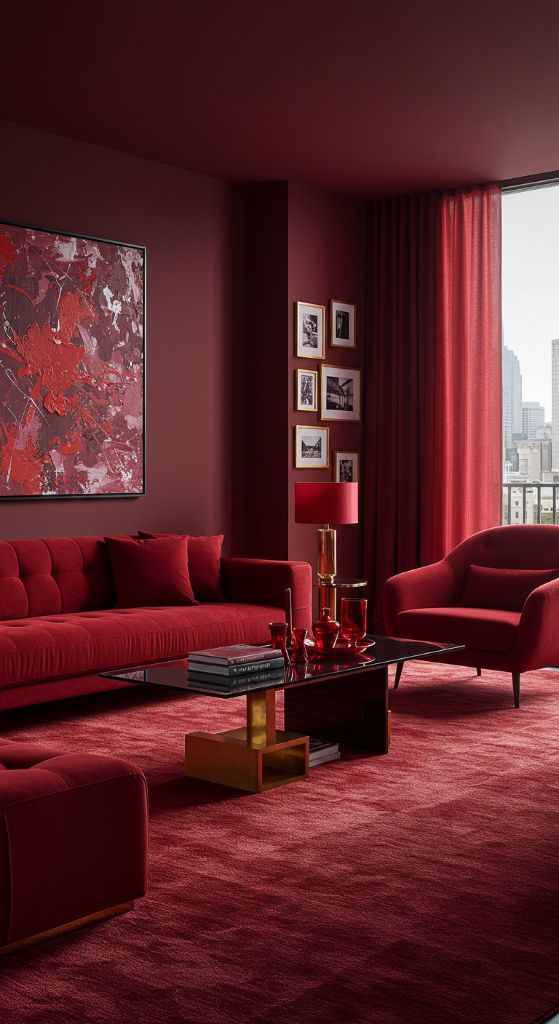 Urban Elegant Red Room