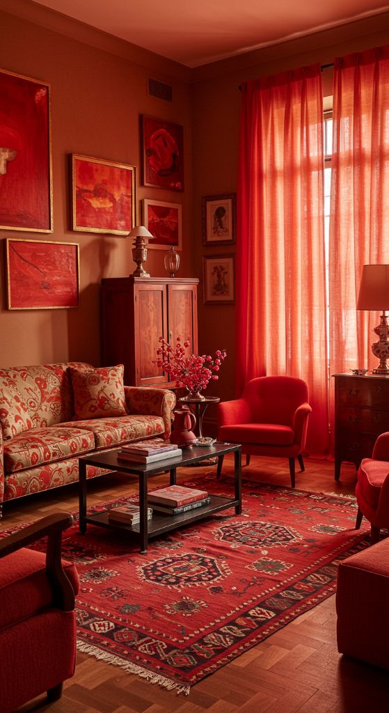Warm Traditional Red Room