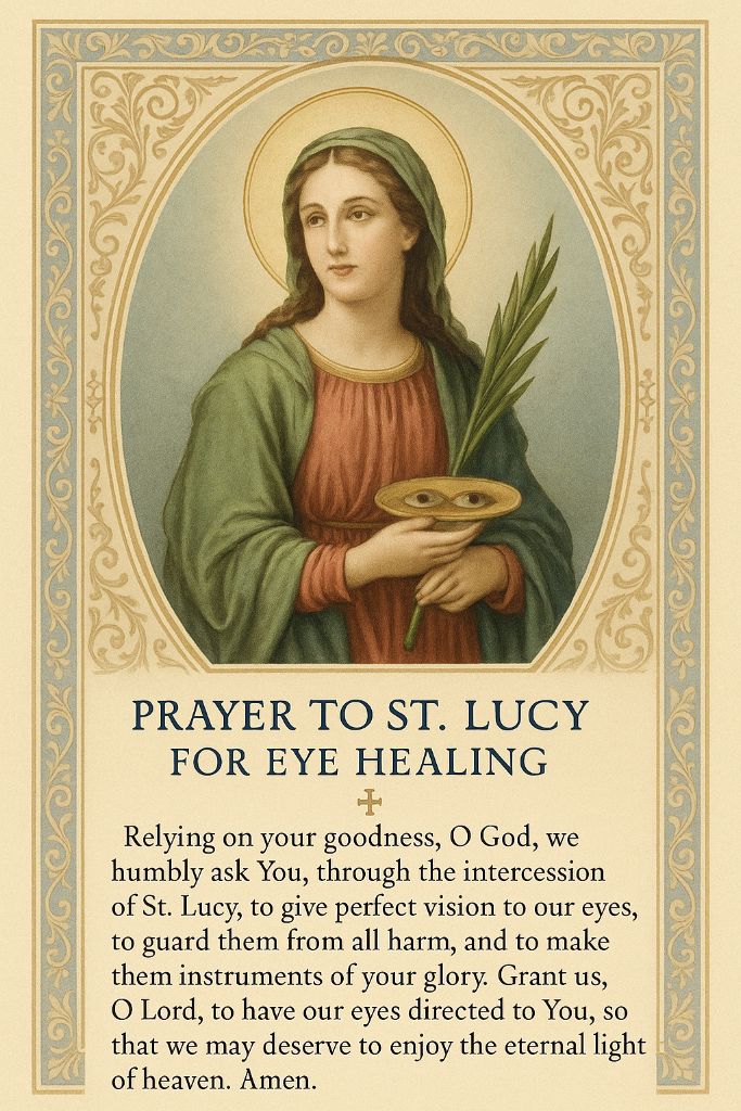 St. Lucy Prayer Card
