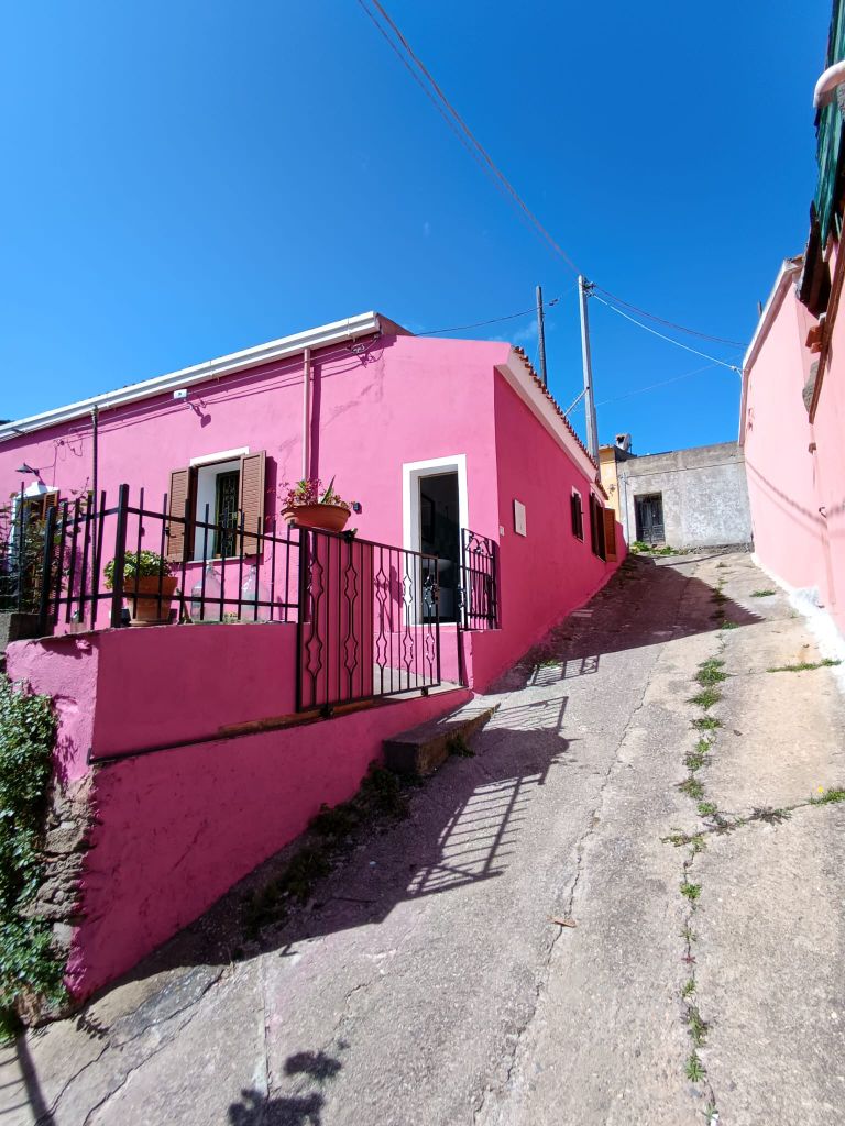 Pinkfarbenes Haus