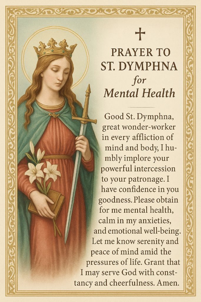 St. Dymphna Prayer Card