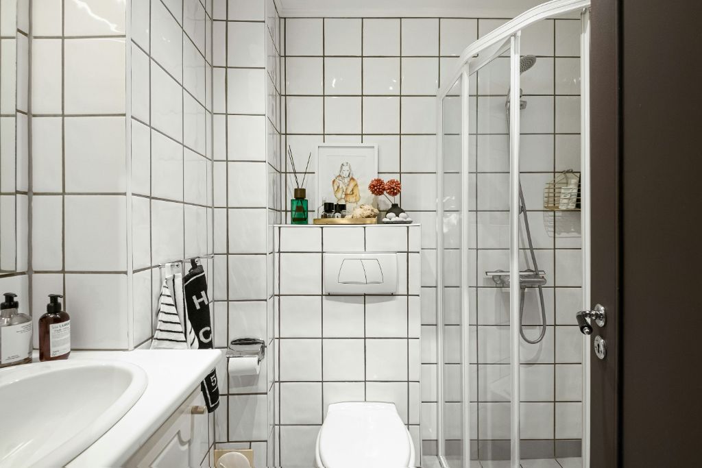 Modern bathroom setting for sustainable living