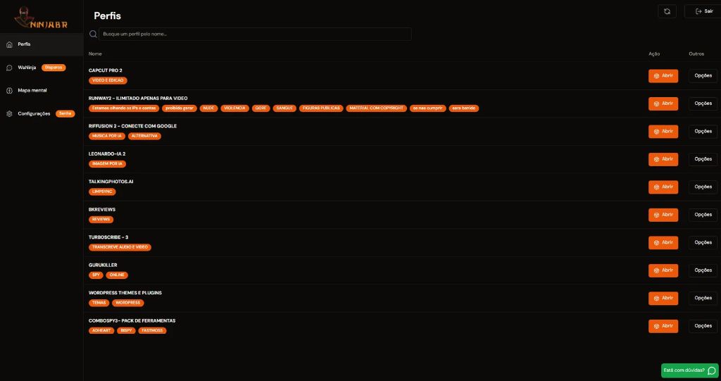 Perfil de Ferramentas 1