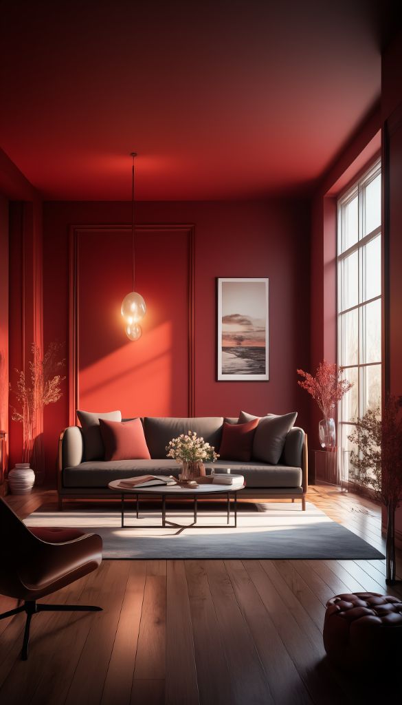 Modern Serene Red Room