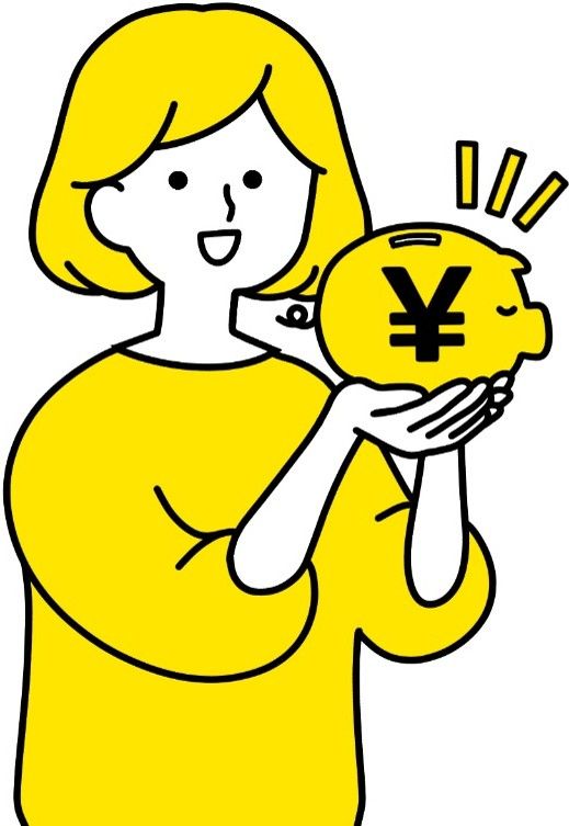 補助金でお得になるイメージと地球に優しいエコキュートのイラスト
