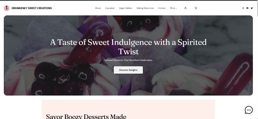Drunkenly Sweet Creations Website