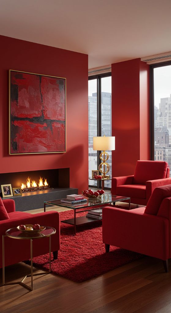Urban Red Living Room