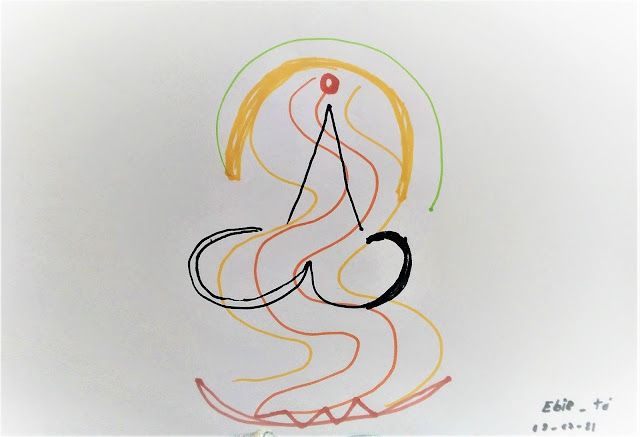 Desenho representando o Chakra da Garganta