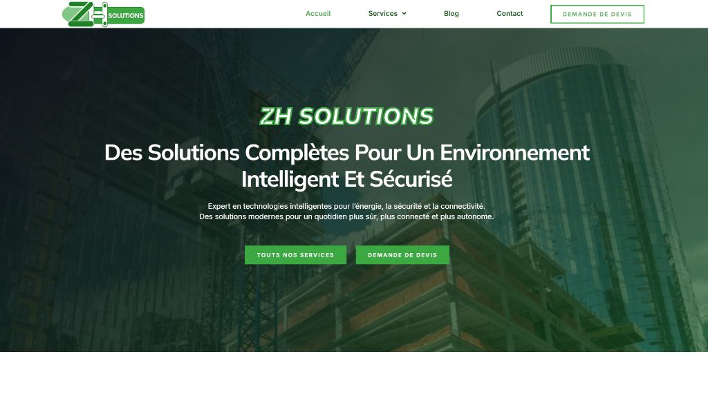 ZH Solutions - Site Vitrine
