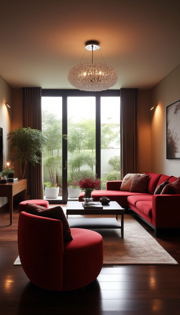 Contemporary Garden Red Room