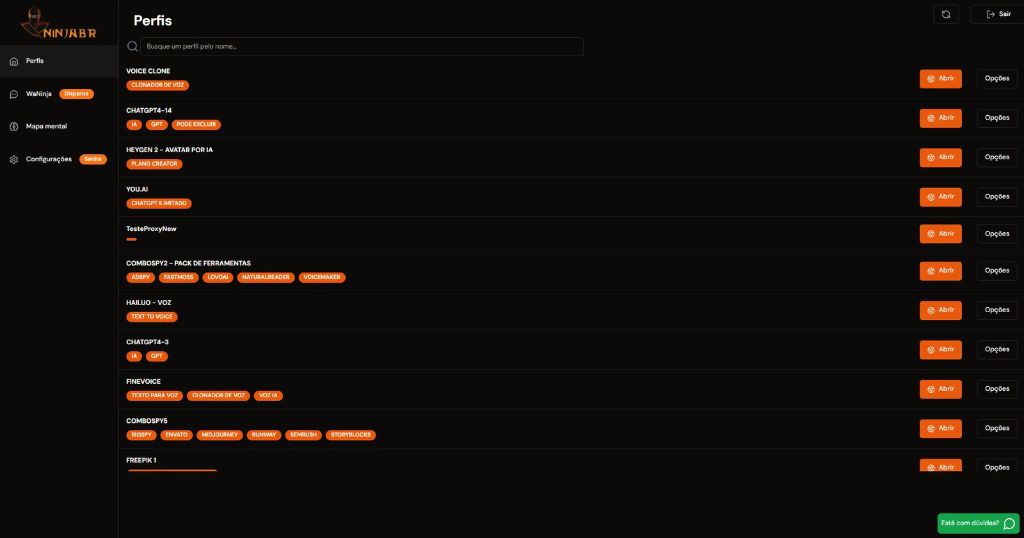 Perfil de Ferramentas 9
